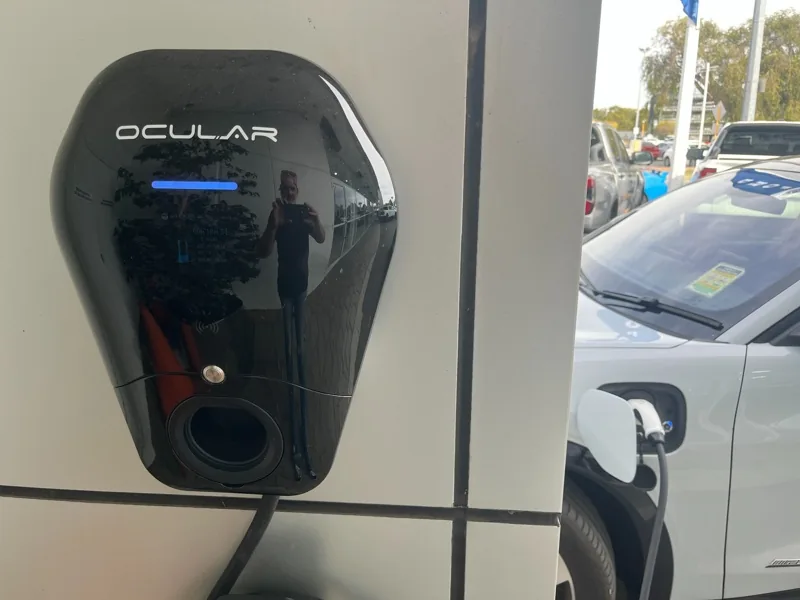 Commercial EV charging at a dealership site in Perth