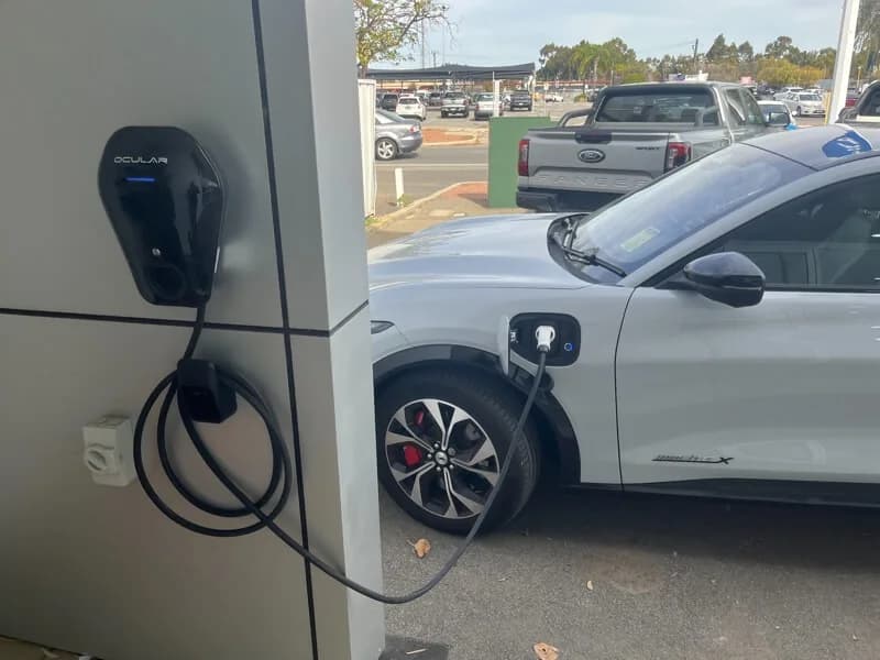 Commercial EV charging at a dealership site in Perth